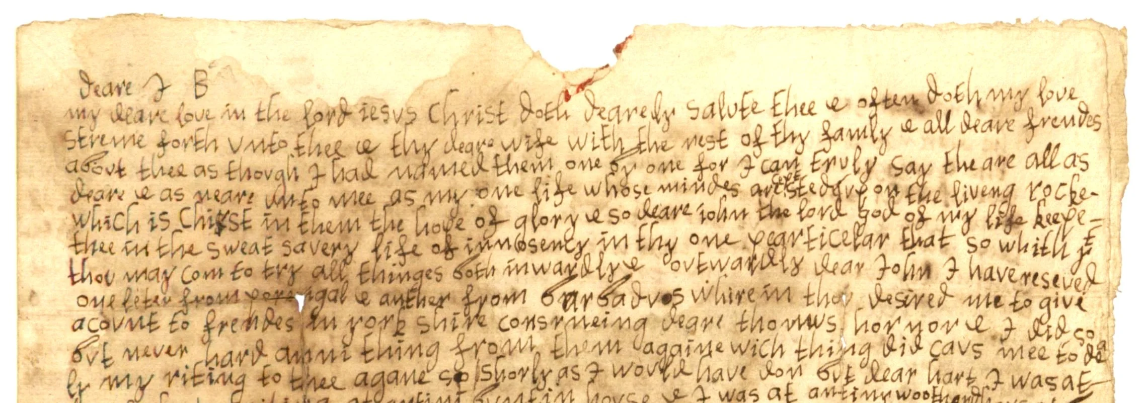Elson Letter, 1679/80 — Bowne House